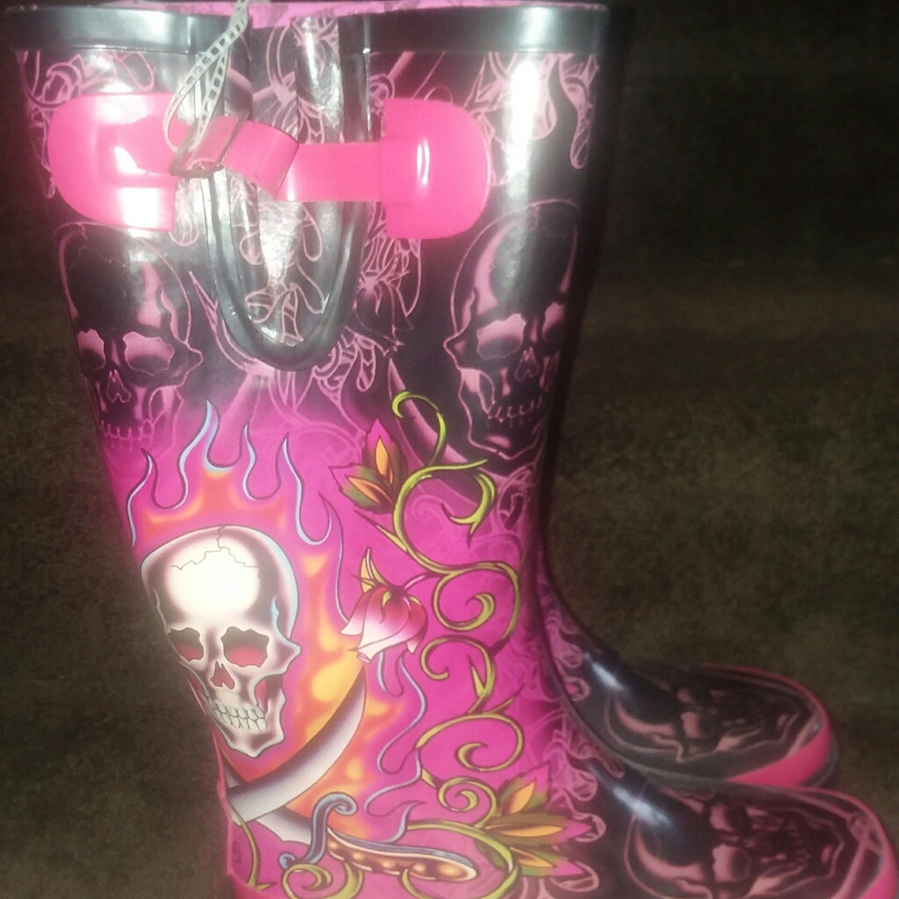 ed hardy rain boots